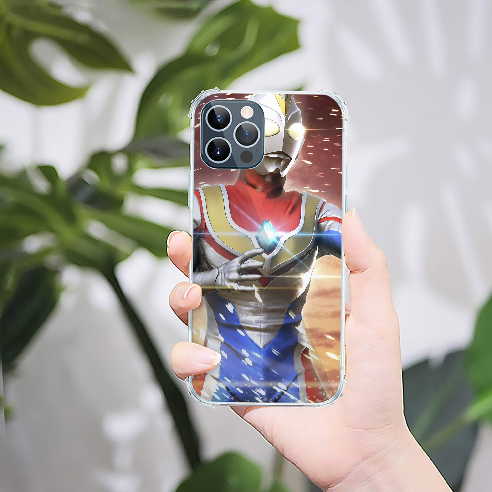 （画像用） ウルトラマン Ultraman 【iPhone 12シリーズ対応】透明スマホケース（クリアソフトケース）